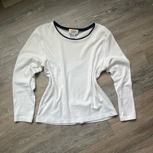 Vintage 90s White Long Sleeve Top